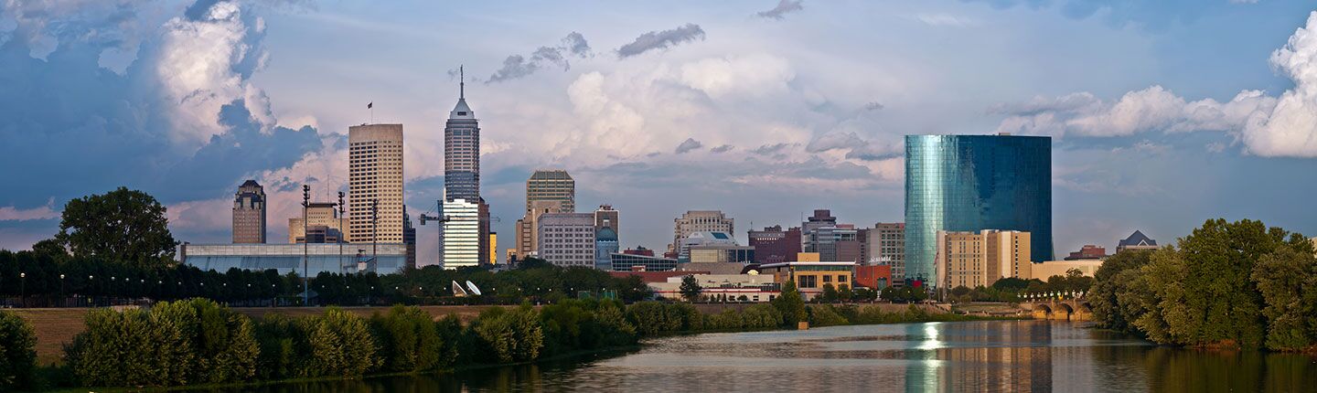 Views of Indianapolis, IN at Suhre & Associates DUI and Criminal Defense Lawyers in 101 W Ohio St, #2000, Indianapolis, IN 46204